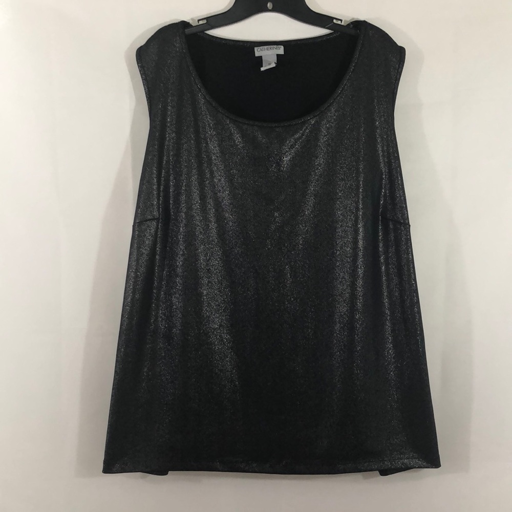 Black/Silver Metalllic Tank Top